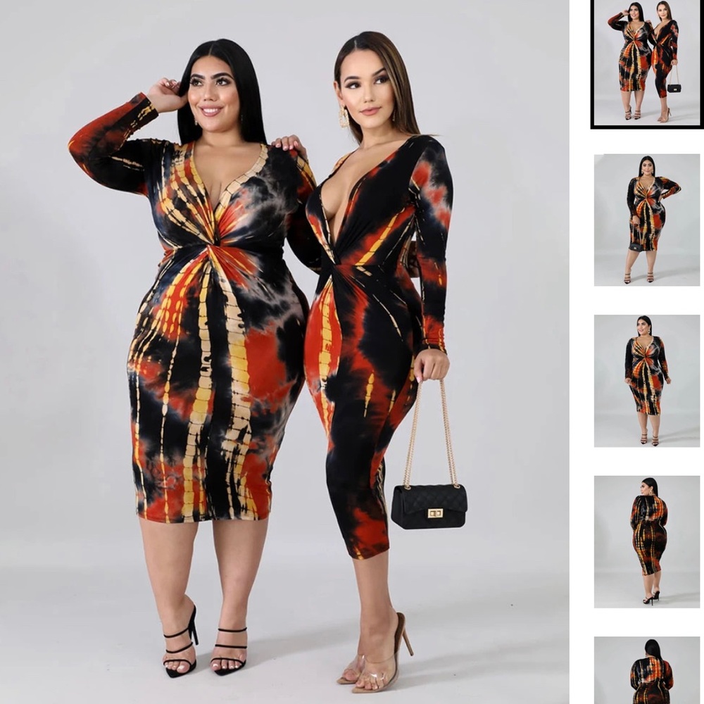 Twist Rustic Plus Size MIDI Dress